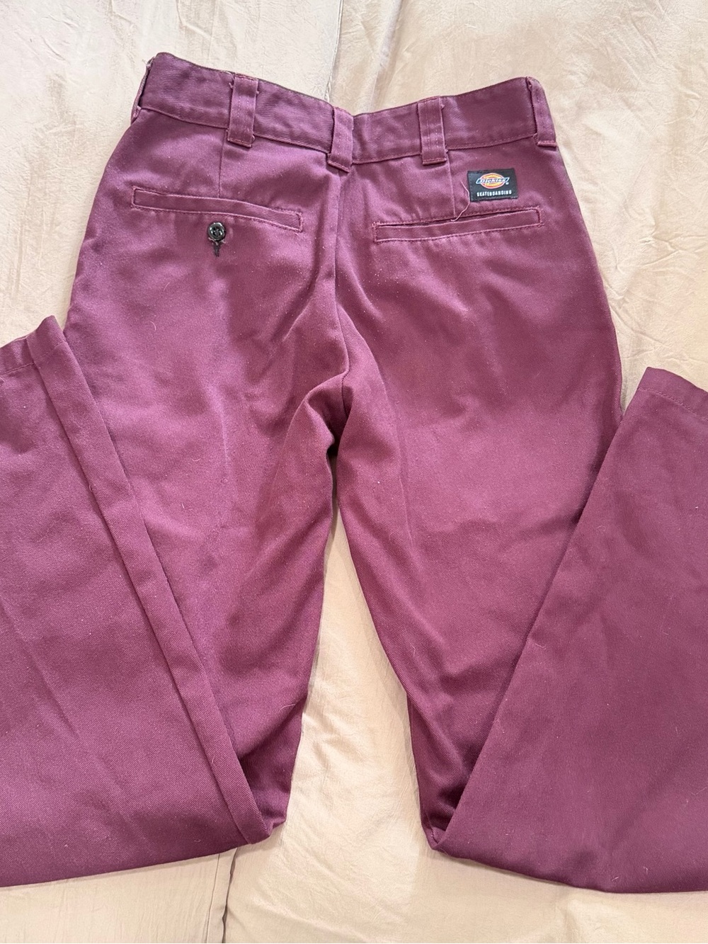 Dickies Men’s Maroon Straight-Leg Skateboarding Pants